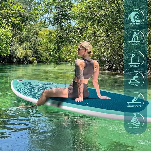 FEATH-R-LITE Inflatable Ultra-Light 10'×30''/10'6''×33'' Stand Up Paddle Board for All Skill Levels with Premium SUP Paddleboard Accessories,Non-Slip Comfort Deck for Youth & Adults in Saudi Arabia