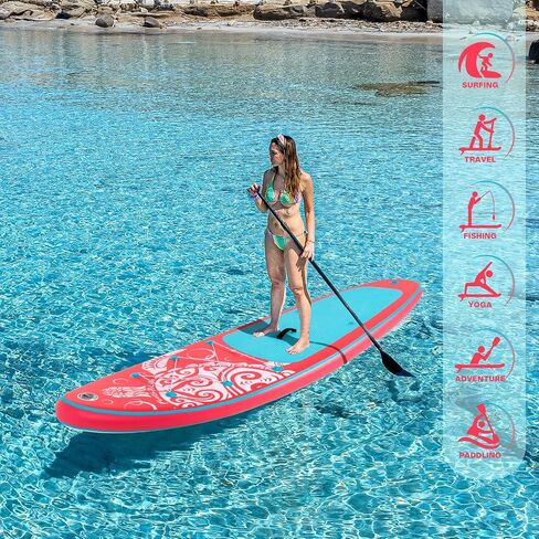 FEATH-R-LITE Inflatable Ultra-Light 10'×30''/10'6''×33'' Stand Up Paddle Board for All Skill Levels with Premium SUP Paddleboard Accessories,Non-Slip Comfort Deck for Youth & Adults in Saudi Arabia