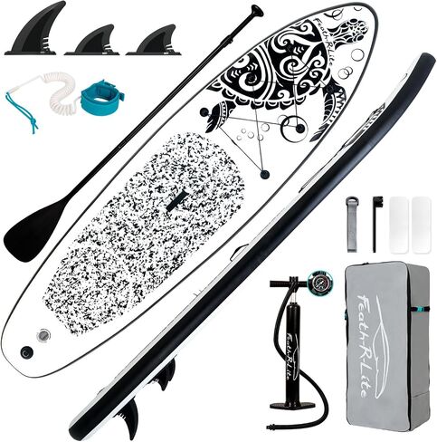 FEATH-R-LITE Inflatable Ultra-Light 10'×30''/10'6''×33'' Stand Up Paddle Board for All Skill Levels with Premium SUP Paddleboard Accessories,Non-Slip Comfort Deck for Youth & Adults in Saudi Arabia