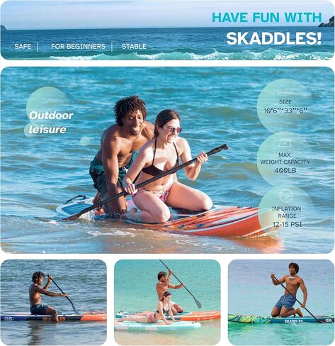 10'6 '' Portable Desplatable Stand Up Paddle Board (SUP) للبالغين والشباب الذين يعانون من عدم انزلاق سطح السفينة-مجموعة كاملة من الملحقات ، مثالية لصيد الأسماك واليوغا واللياقة البدنية والمرح العائلي in Kuwait