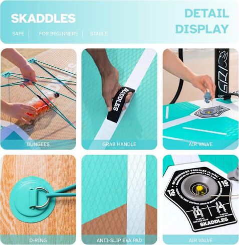 10'6 '' Portable Desplatable Stand Up Paddle Board (SUP) للبالغين والشباب الذين يعانون من عدم انزلاق سطح السفينة-مجموعة كاملة من الملحقات ، مثالية لصيد الأسماك واليوغا واللياقة البدنية والمرح العائلي in Kuwait
