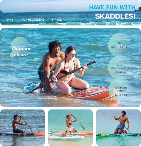 10’6’’ Portable Inflatable Stand Up Paddle Board (SUP) for Adults and Youth with Non-Slip Deck – Complete Accessories Kit, Perfect for Fishing, Yoga, Fitness & Family Fun in Kuwait