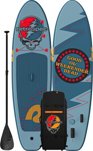 Retrospec Weekender Inflatable Stand Up Paddle Board Includes Paddle, Pump, and Accessories 10’6" Lightweight iSUP, Puncture Resistant Inflatable Paddle Board for Adults in Saudi Arabia