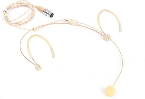 Beige Headworn Microphone,Daul Ear Hook Mic,Condenser Headset Mics for Audio Technica Microphone Wireless Systems,Ideal for Lectures,Actors,Theater,Podcasts in Saudi Arabia