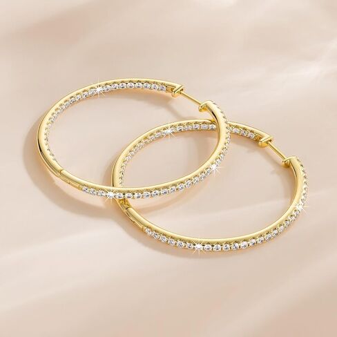 Nicret Hoops 14K Gold Hoop أقراط للنساء الأطواني in Kuwait