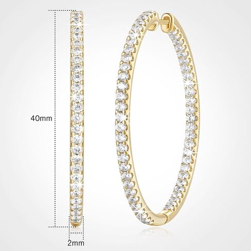 Nicret Hoops 14K Gold Hoop أقراط للنساء الأطواني in Kuwait