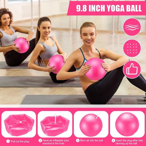 10 Pcs Pilates Ring Set for Women Home Yoga Equipment Accessories Pilates Ring Circle and Ball Workouts Gift Include Ball Yoga Circle Resistance Bands Block Straps Gym Bag in Saudi Arabia