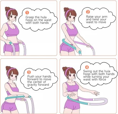 قابلة للطي اللياقة البدنية هوب ، لا يوجد أضرار في الخصر تصميم الربيع ، مناسبة للياقة المنزلية وسفر حمل in Kuwait