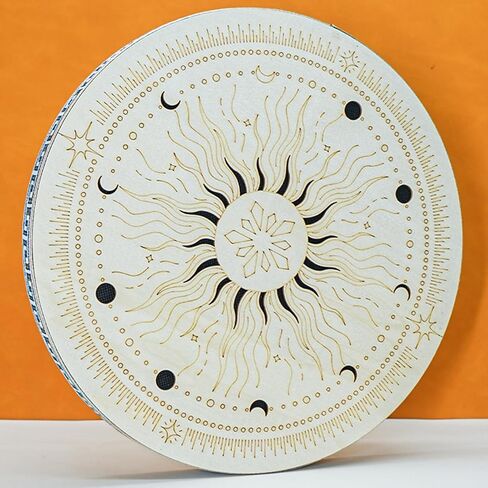 Wooden Ocean Drum Rain Disk, Stream Drum Rain Drum, Sound Healing Wave Drum, Gift For Yoga Meditation, Pleasant sound Release Pressure (8inch) in Kuwait