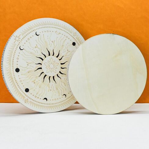 Wooden Ocean Drum Rain Disk, Stream Drum Rain Drum, Sound Healing Wave Drum, Gift For Yoga Meditation, Pleasant sound Release Pressure (8inch) in Kuwait