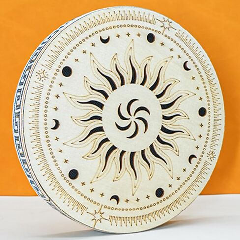 Wooden Ocean Drum Rain Disk, Stream Drum Rain Drum, Sound Healing Wave Drum, Gift For Yoga Meditation, Pleasant sound Release Pressure (8inch) in Saudi Arabia