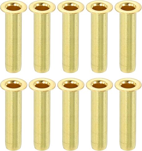 uxcell 10Pcs Fit for 3mm(1/8") Tube ID Brass Compression Fitting, Insert Tube Support Compression Sleeve Fitting, Sleeve Ferrules for Water Oil Air Pipe in Saudi Arabia