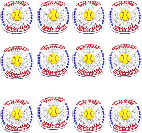 12 pack tournament softball player ring awards finger size 9 in Saudi Arabia