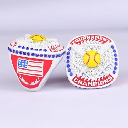 12 pack tournament softball player ring awards finger size 9 in Saudi Arabia