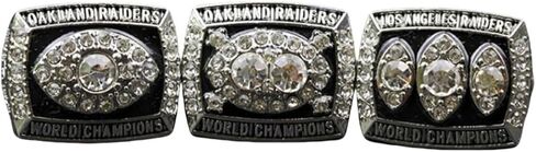 TREASURE FOOTBALL CHAMPIONSHIP RING 1976 1980 1983 RaiderTM & LUXURY LEGEND VICTORIOUS RARE SPORTS FAN GIFT SERIES - WITH SANDALWOOD BOX HOLIDAY SHOW COLLECT in Saudi Arabia