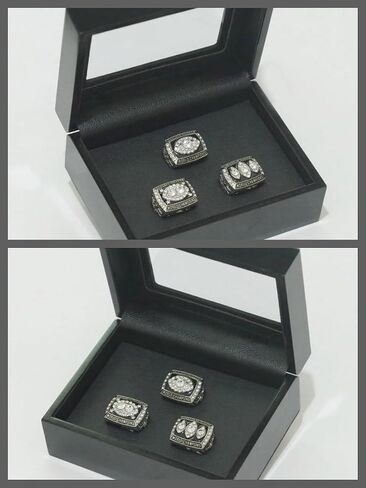 TREASURE FOOTBALL CHAMPIONSHIP RING 1976 1980 1983 RaiderTM & LUXURY LEGEND VICTORIOUS RARE SPORTS FAN GIFT SERIES - WITH SANDALWOOD BOX HOLIDAY SHOW COLLECT in Saudi Arabia
