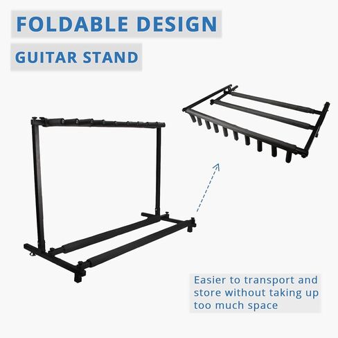 Ktaxon 3/5/7/9 Multiple Guitars Stand Display Stand Guitar & Ukulele & Bass & Banjo Holder for Band, Studio, Home (Square-5 Holder) in Saudi Arabia