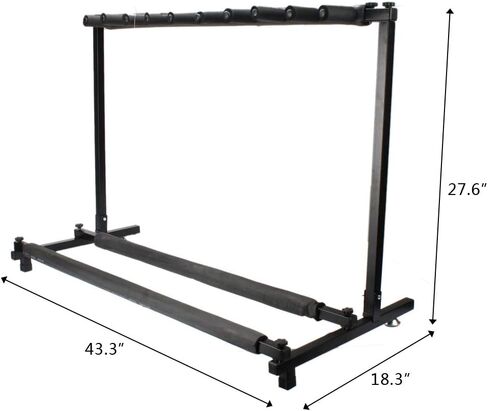 Ktaxon 3/5/7/9 Multiple Guitars Stand Display Stand Guitar & Ukulele & Bass & Banjo Holder for Band, Studio, Home (Square-5 Holder) in Saudi Arabia