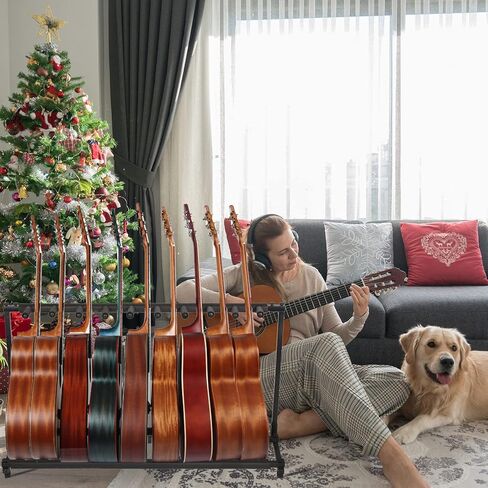 Ktaxon 3/5/7/9 Multiple Guitars Stand Display Stand Guitar & Ukulele & Bass & Banjo Holder for Band, Studio, Home (Square-5 Holder) in Saudi Arabia