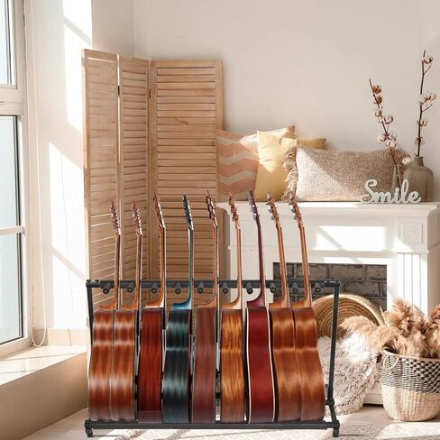 Ktaxon 3/5/7/9 Multiple Guitars Stand Display Stand Guitar & Ukulele & Bass & Banjo Holder for Band, Studio, Home (Square-5 Holder) in Saudi Arabia