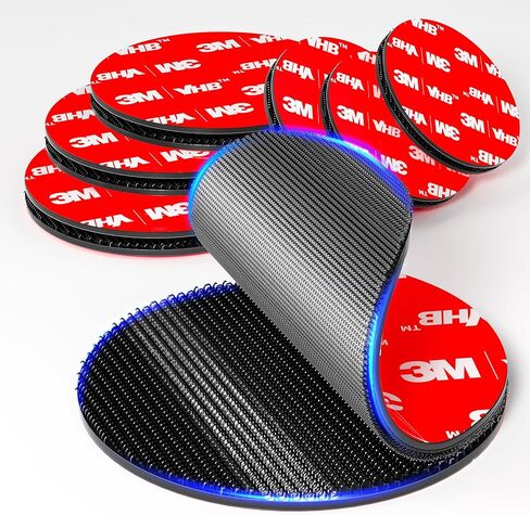 Black Hook and Loop Round Strips with Super Adhesive Heavy Duty, Made of 3M, Heat Resistant Waterproof, Outdoor or Indoor Use, 16 Sets 1.97 Inch in Saudi Arabia