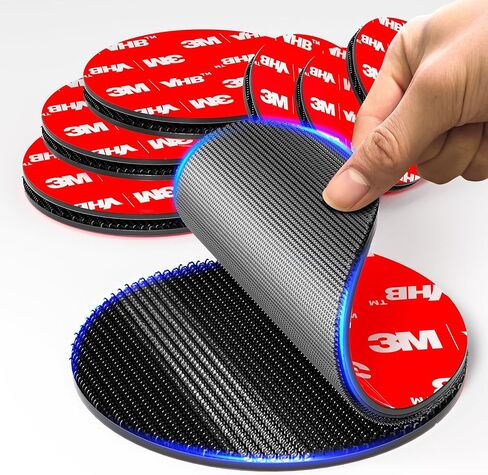 Black Hook and Loop Round Strips with Super Adhesive Heavy Duty, Made of 3M, Heat Resistant Waterproof, Outdoor or Indoor Use, 16 Sets 1.97 Inch in Saudi Arabia
