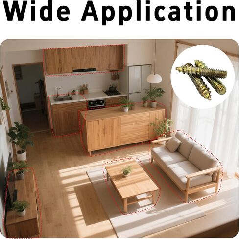 20Pcs M4x25mm Hanger Bolts, Double Ended Thread Dowel Screws, Self-Tapping Screws for Secure Wood Joints in Saudi Arabia