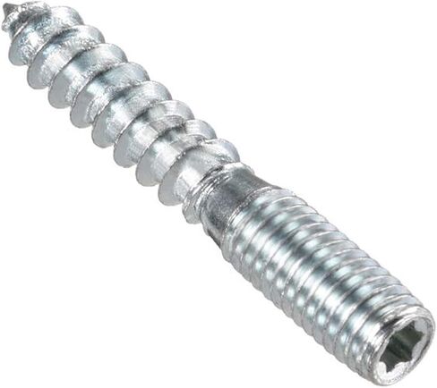 TOP-VIGOR 8Pcs M8x50mm Double Headed Bolts Self Tapping Screw, Double Ended Dowel Screws, Screw Dowels Hanger, Threaded Lag Wood Screws and Machine Bolts for Wood Joint Furniture in Saudi Arabia