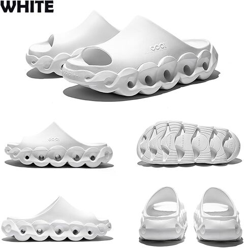 Unisex EVA Outdoor Sandals for Fashion Outfit with 5cm Height Boost & Arch Support & Post-Workout Recovery - Waterproof Quick-Dry Lightweight Mules & Clogs, Non-Slip Durable Slides in Saudi Arabia