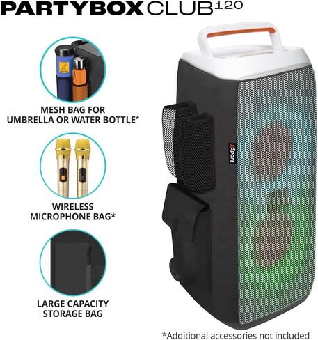 JBL Partybox Club 120 حزمة مكبر صوت محمولة مع GSPORT CARGO SLEEVE (أسود) in Kuwait