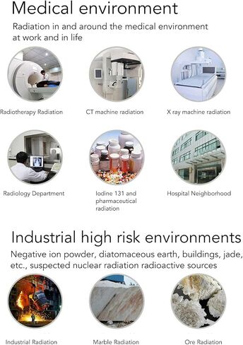 Nuclear Radiation Detector Geiger Counter Radiation Monitor Handheld Meter with Alarm Function for Marble Testing Ionizing Detection (White) in Saudi Arabia