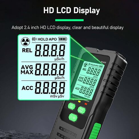 Nuclear Radiation Dosimeter 2.4 Inch LCD Display Dual Alarm Indication Radiation Monitor Meter in Saudi Arabia