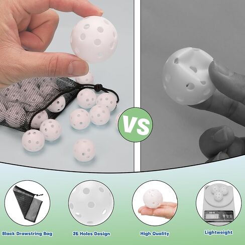 Coopay 50/100/200 Pack Practice Golf Balls, 42mm Plastic Golf Training Balls with a Drawstring Bag Hollow Sports for Swing Practice Driving Range Backyard Home Indoor Outdoor Use in Kuwait