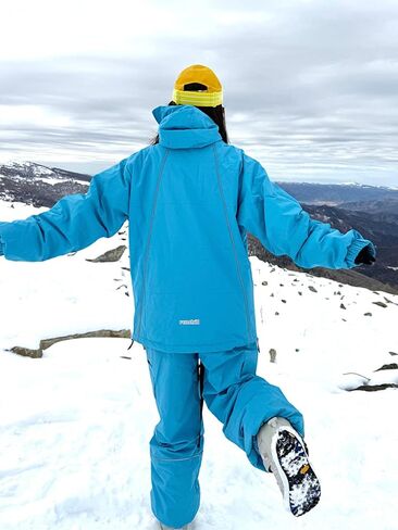 Pullover Snowboard Suits for Men Women Half Zipper Baggy Snow 2 Pieces Sets Hooded Lines Skiing Jackets & Pants Set in Saudi Arabia