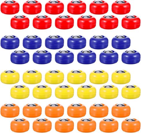 48 Pieces Mini Shuffleboard Replacement Pucks, Shuffle Board Rollers Set Desktop Free Sliding Beads Tabletop Curling Game Accessories Equipment for Indoor Home Leisure Sport in Saudi Arabia
