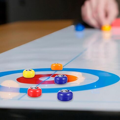 48 Pieces Mini Shuffleboard Replacement Pucks, Shuffle Board Rollers Set Desktop Free Sliding Beads Tabletop Curling Game Accessories Equipment for Indoor Home Leisure Sport in Saudi Arabia