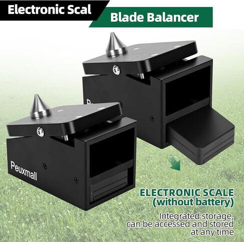 Precision Lawn Mower Blade Balancer مع مقياس إلكتروني-CNC مشهود ، النهاية الأنودية ، دقة 0.1 غرام ، ثقب المركز المعالج بالحرارة ، يحل محل الموازنات القديمة (أسود) in Saudi Arabia