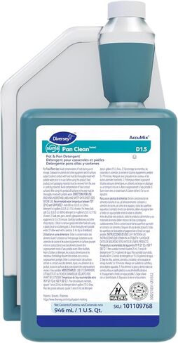 Diversey 101109768 SUMA Pan-Clean D1.5 General Purpose Pot & Pan Detergent, Highly Concentrated Dish Washing Soap with Fresh Floral Scent, AccuMix, 32-Ounce in Kuwait