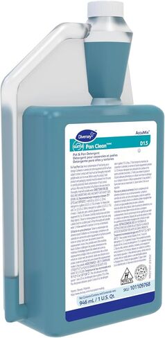 Diversey 101109768 SUMA Pan-Clean D1.5 General Purpose Pot & Pan Detergent, Highly Concentrated Dish Washing Soap with Fresh Floral Scent, AccuMix, 32-Ounce in Kuwait