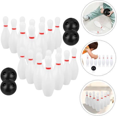 POPETPOP 2Sets Bowling Set of Bowling Pins and Balls for Play Safe Material Fun Sports Learning in Saudi Arabia
