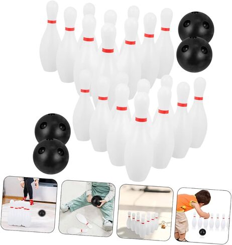 POPETPOP 2Sets Bowling Set of Bowling Pins and Balls for Play Safe Material Fun Sports Learning in Saudi Arabia