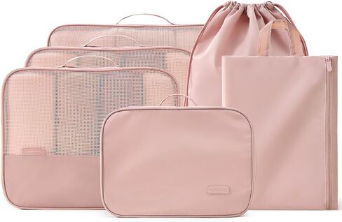 EACHY 5 Set Compression Packing Cubes for Travel, Lightweight Luggage Organizer Bags, Durable Travel Accessories for Suitcase Organization（Blue） in Kuwait