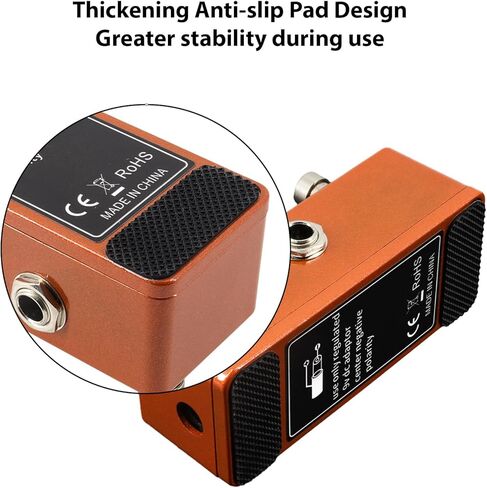HXBER Guitar B-Box Preamp Pedal Electric Guitar Effects Pedal True Bypass Zinc Alloy Shell DC 9V 6.35mm Input/Output Interface Gain/Treble/Bass/Volume 4 Knobs Mini Guitar B-Box Preamp Effector in Saudi Arabia