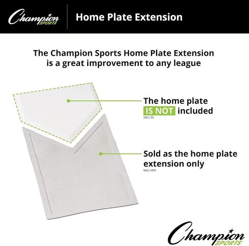 Champion Sports Baseball Home Plate Extension - Home Plate Not Included in Saudi Arabia