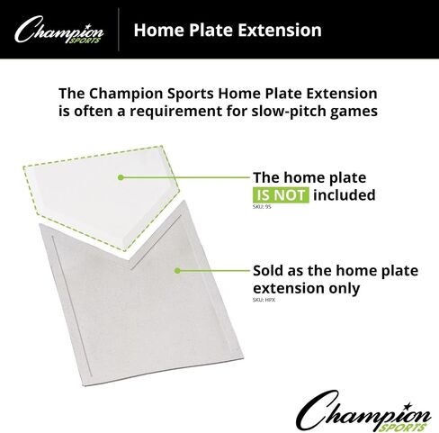 Champion Sports Baseball Home Plate Extension - Home Plate Not Included in Saudi Arabia