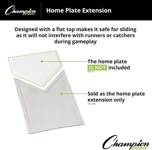 Champion Sports Baseball Home Plate Extension - Home Plate Not Included in Saudi Arabia