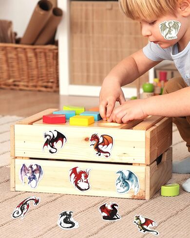 100Pcs Magical Dragon Stickers for Water Bottle: Vinyl Waterproof Pterosaur Fantasy Dragon Decal for Laptop Luggage Phone Scrapbooking Crafts, Dragons Stickers for Kids Teens Gift Dragons Party Favor in Saudi Arabia