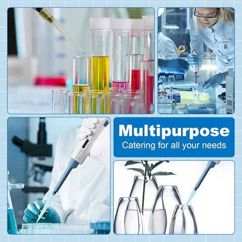 Micropipette, 500-5000ul Adjustable Single Channel Pipette, 0.5-5ml Manual Variable Volume Pipettor for Laboratory Scientific in Kuwait