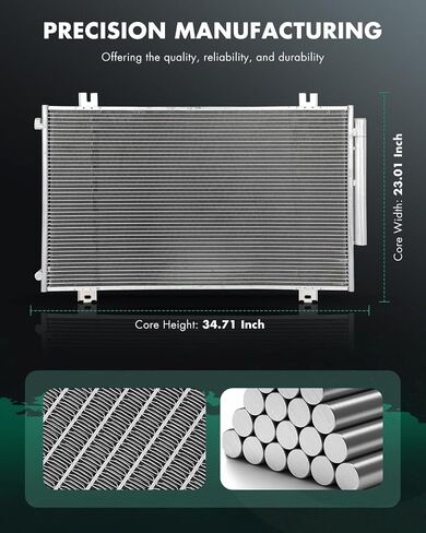 Scitoo Air Defenceing A/C Contenser لعام 2013-2018 لـ Hyundai Santa Fe 3.3L 2013-2018 لـ Hyundai Santa Fe Sport 2.4L 2019 لـ Hyundai Santa Fe XL 3.3L ؛ استبدال: 4227 المكثف in Saudi Arabia