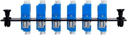 SpeedyFiberTX - LGX Footprint Compatible Fiber Patch Panel, Loaded with Singlemode LC Adapters | 8 Duplex LC Adapters - 16 Fibers, Blue Adapter with Port Numbers in Saudi Arabia